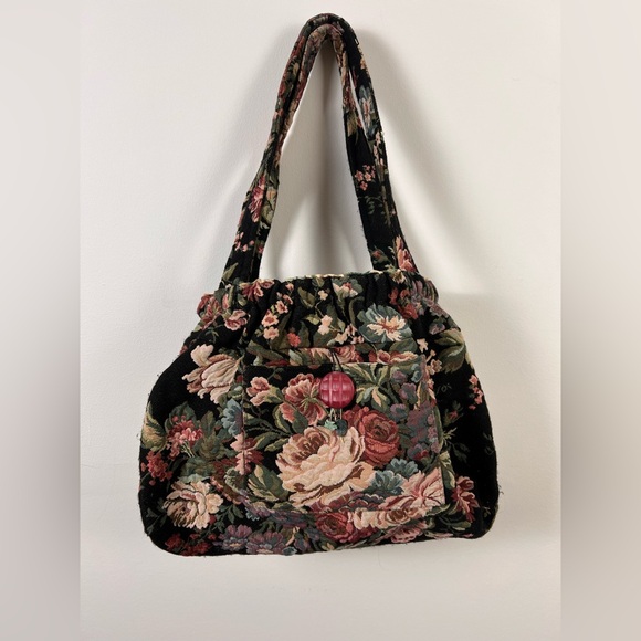 Handbags - Vintage Floral Tapestry Shoulder Bag | Cottagecore
